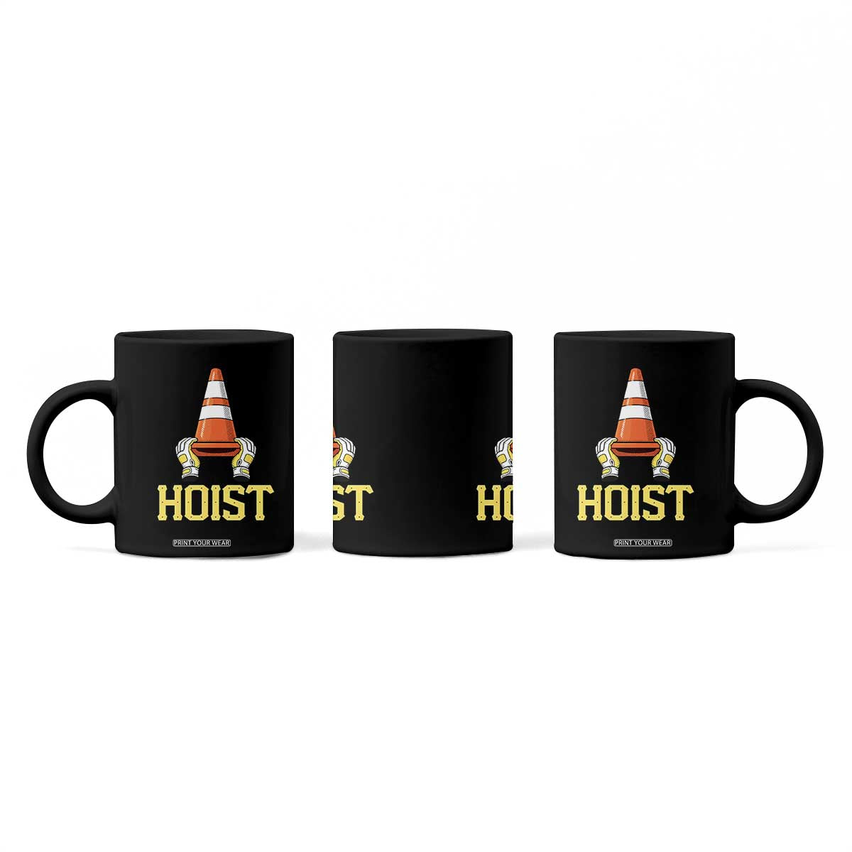 Funny Hoist The Cone Trophy Coffee Mug IYKYK Meme Sports Fan Victory Celebration TS02 Print Your Wear