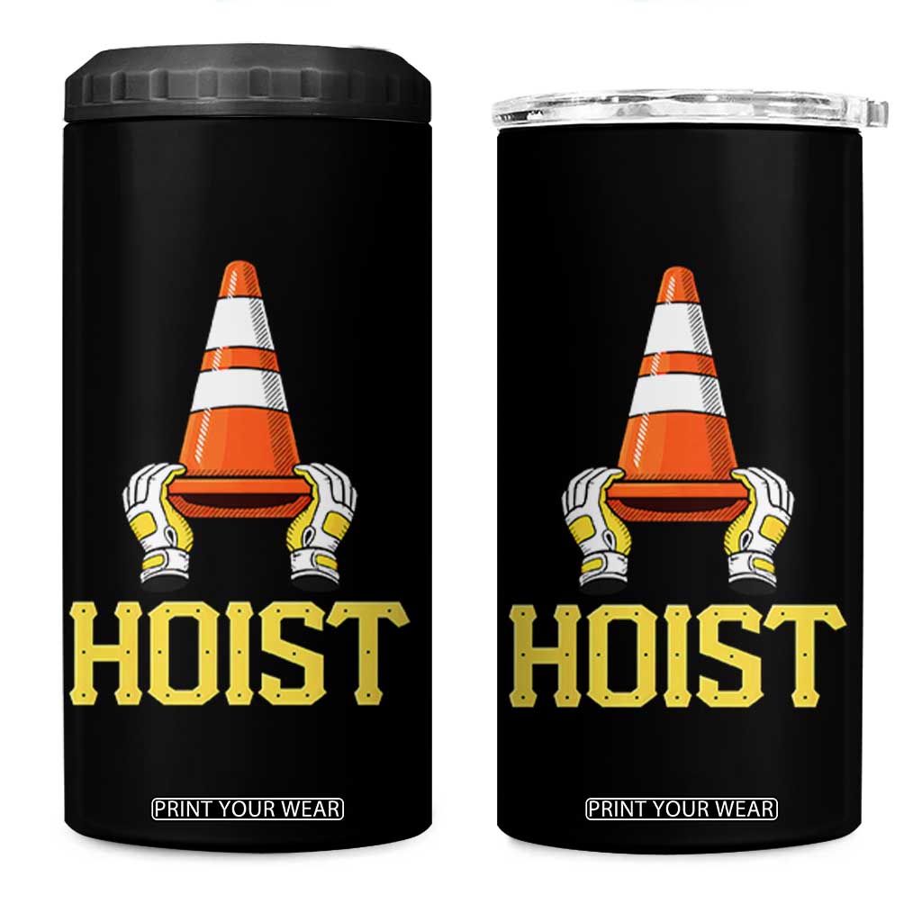 Funny Hoist The Cone Trophy 4 in 1 Can Cooler Tumbler IYKYK Meme Sports Fan Victory Celebration TS02 One Size: 16 oz Black Print Your Wear