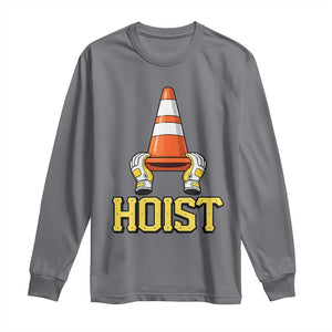 Funny Hoist The Cone Trophy Long Sleeve Shirt IYKYK Meme Sports Fan Victory Celebration TS02 Charcoal Print Your Wear