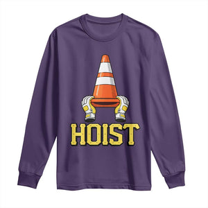 Funny Hoist The Cone Trophy Long Sleeve Shirt IYKYK Meme Sports Fan Victory Celebration TS02 Purple Print Your Wear