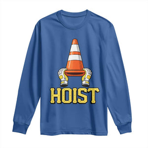 Funny Hoist The Cone Trophy Long Sleeve Shirt IYKYK Meme Sports Fan Victory Celebration TS02 Royal Blue Print Your Wear