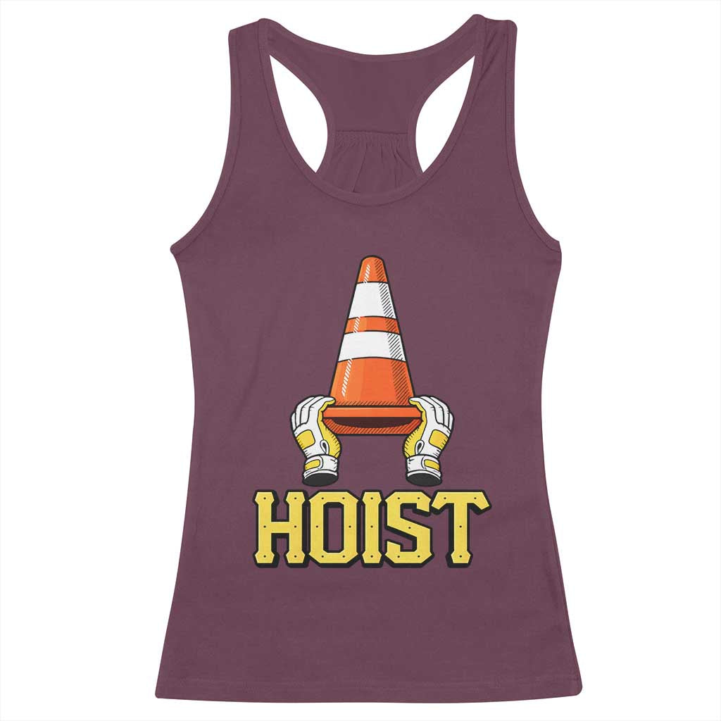 Funny Hoist The Cone Trophy Racerback Tank Top IYKYK Meme Sports Fan Victory Celebration TS02 Maroon Print Your Wear
