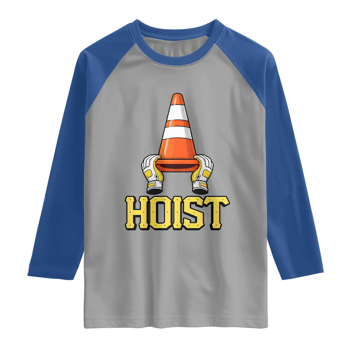 Funny Hoist The Cone Trophy Raglan Shirt IYKYK Meme Sports Fan Victory Celebration TS02 Sport Gray Royal Print Your Wear