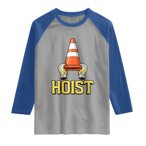 Funny Hoist The Cone Trophy Raglan Shirt IYKYK Meme Sports Fan Victory Celebration TS02 Sport Gray Royal Print Your Wear