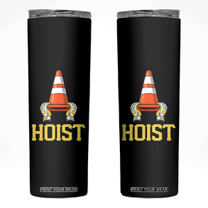 Funny Hoist The Cone Trophy Skinny Tumbler IYKYK Meme Sports Fan Victory Celebration TS02 Black Print Your Wear