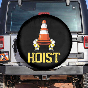 Funny Hoist The Cone Trophy Spare Tire Cover IYKYK Meme Sports Fan Victory Celebration TS02 No hole Black Print Your Wear