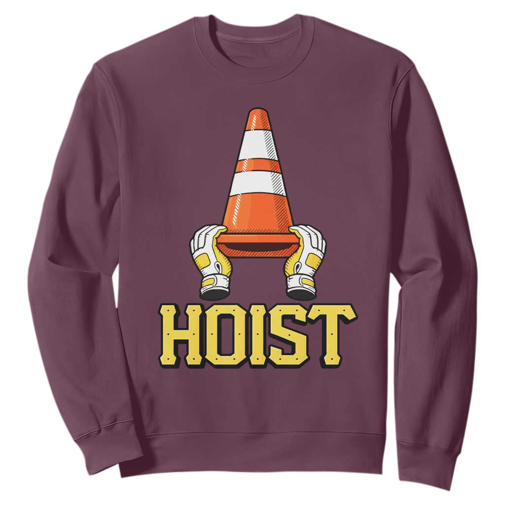 Funny Hoist The Cone Trophy Sweatshirt IYKYK Meme Sports Fan Victory Celebration TS02 Maroon Print Your Wear