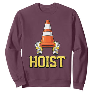Funny Hoist The Cone Trophy Sweatshirt IYKYK Meme Sports Fan Victory Celebration TS02 Maroon Print Your Wear
