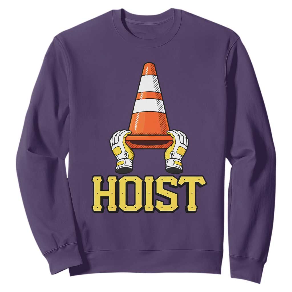 Funny Hoist The Cone Trophy Sweatshirt IYKYK Meme Sports Fan Victory Celebration TS02 Purple Print Your Wear