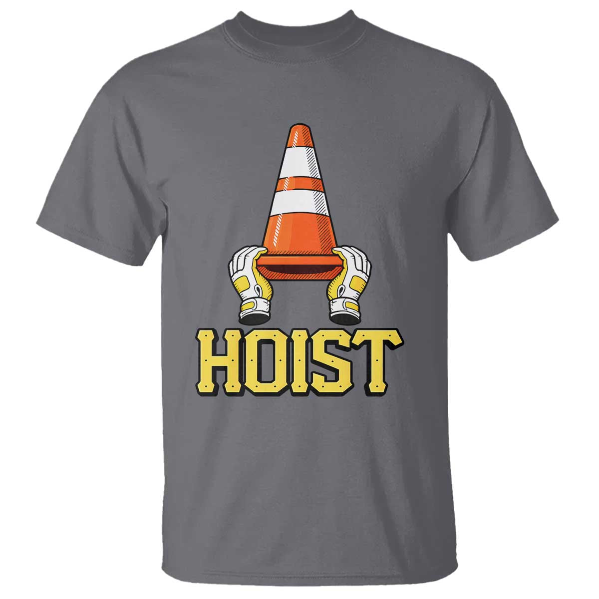 Funny Hoist The Cone Trophy T Shirt IYKYK Meme Sports Fan Victory Celebration TS02 Charcoal Print Your Wear