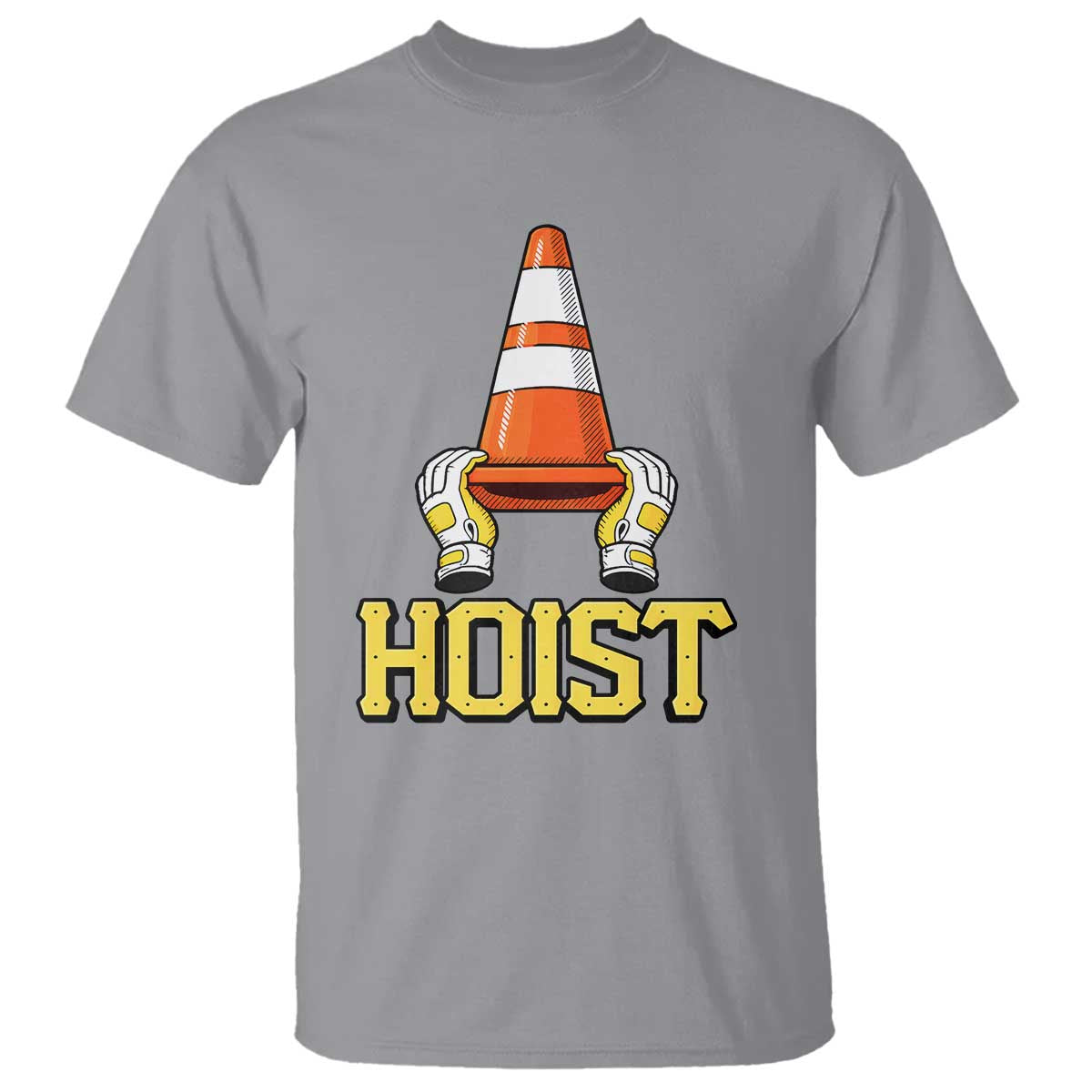 Funny Hoist The Cone Trophy T Shirt IYKYK Meme Sports Fan Victory Celebration TS02 Sport Gray Print Your Wear