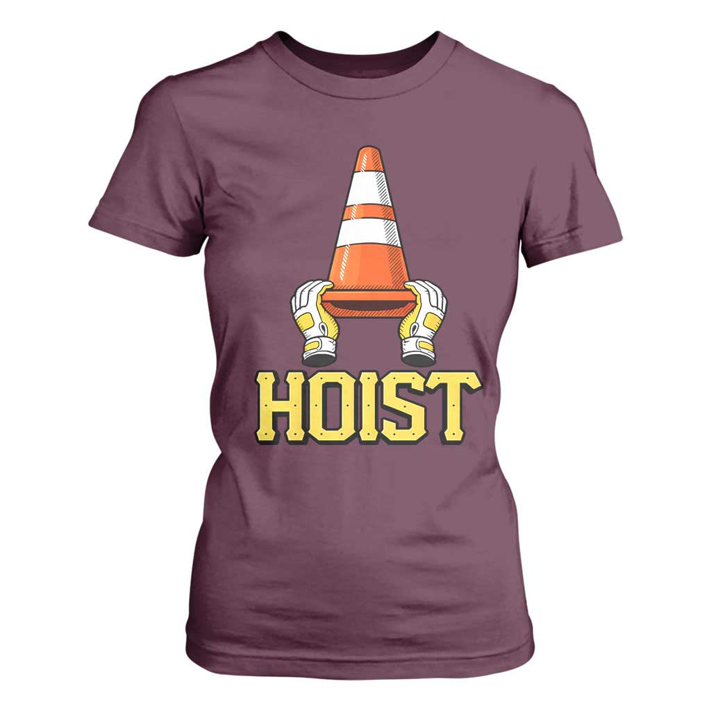 Funny Hoist The Cone Trophy T Shirt For Women IYKYK Meme Sports Fan Victory Celebration TS02 Maroon Print Your Wear