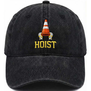 Funny Hoist The Cone Trophy Washed Cotton Baseball Cap IYKYK Meme Sports Fan Victory Celebration TS02 Print Your Wear