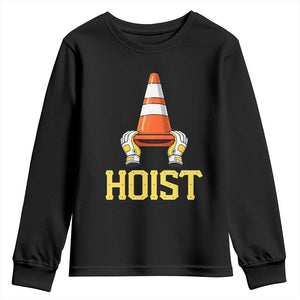 Funny Hoist The Cone Trophy Youth Sweatshirt IYKYK Meme Sports Fan Victory Celebration TS02 Black Print Your Wear