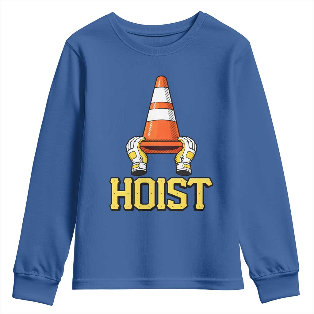 Funny Hoist The Cone Trophy Youth Sweatshirt IYKYK Meme Sports Fan Victory Celebration TS02 Royal Blue Print Your Wear