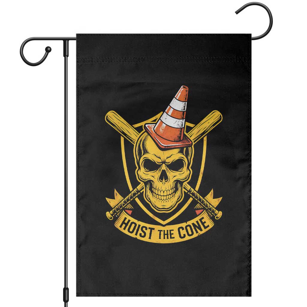 Funny Hoist The Cone Skull Garden Flag IYKYK Meme Gritty Victory Celebration Sports Fan TS02 Black Print Your Wear