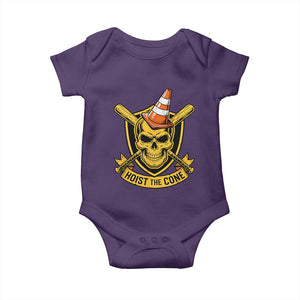 Funny Hoist The Cone Skull Baby Onesie IYKYK Meme Gritty Victory Celebration Sports Fan TS02 Purple Print Your Wear