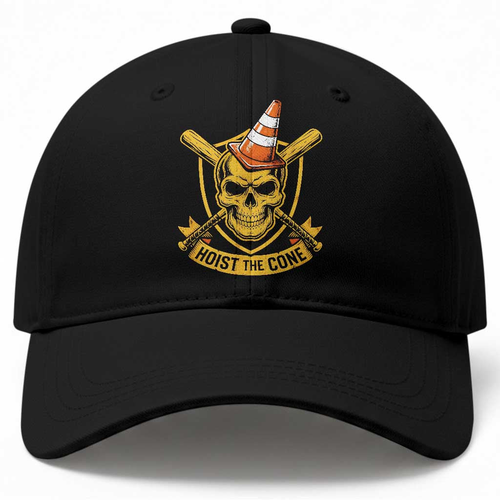 Funny Hoist The Cone Skull Baseball Cap IYKYK Meme Gritty Victory Celebration Sports Fan TS02 Print Your Wear