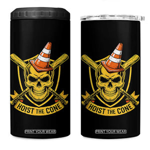 Funny Hoist The Cone Skull 4 in 1 Can Cooler Tumbler IYKYK Meme Gritty Victory Celebration Sports Fan TS02 One Size: 16 oz Black Print Your Wear