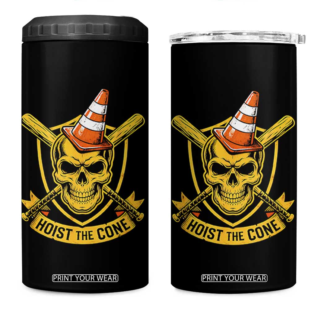 Funny Hoist The Cone Skull 4 in 1 Can Cooler Tumbler IYKYK Meme Gritty Victory Celebration Sports Fan TS02 One Size: 16 oz Black Print Your Wear