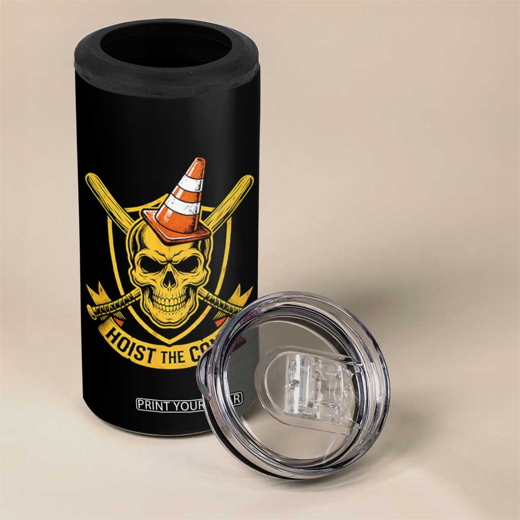 Funny Hoist The Cone Skull 4 in 1 Can Cooler Tumbler IYKYK Meme Gritty Victory Celebration Sports Fan TS02 Print Your Wear