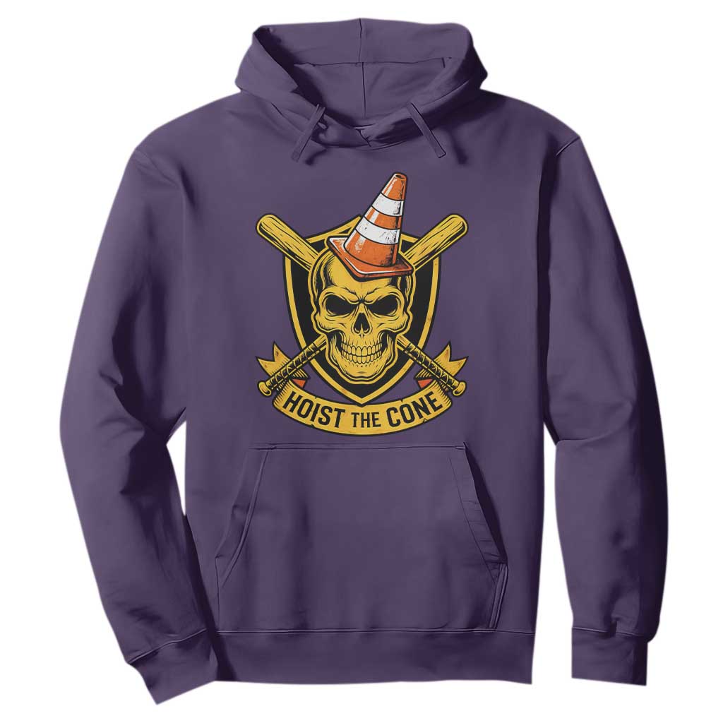 Funny Hoist The Cone Skull Hoodie IYKYK Meme Gritty Victory Celebration Sports Fan TS02 Purple Print Your Wear