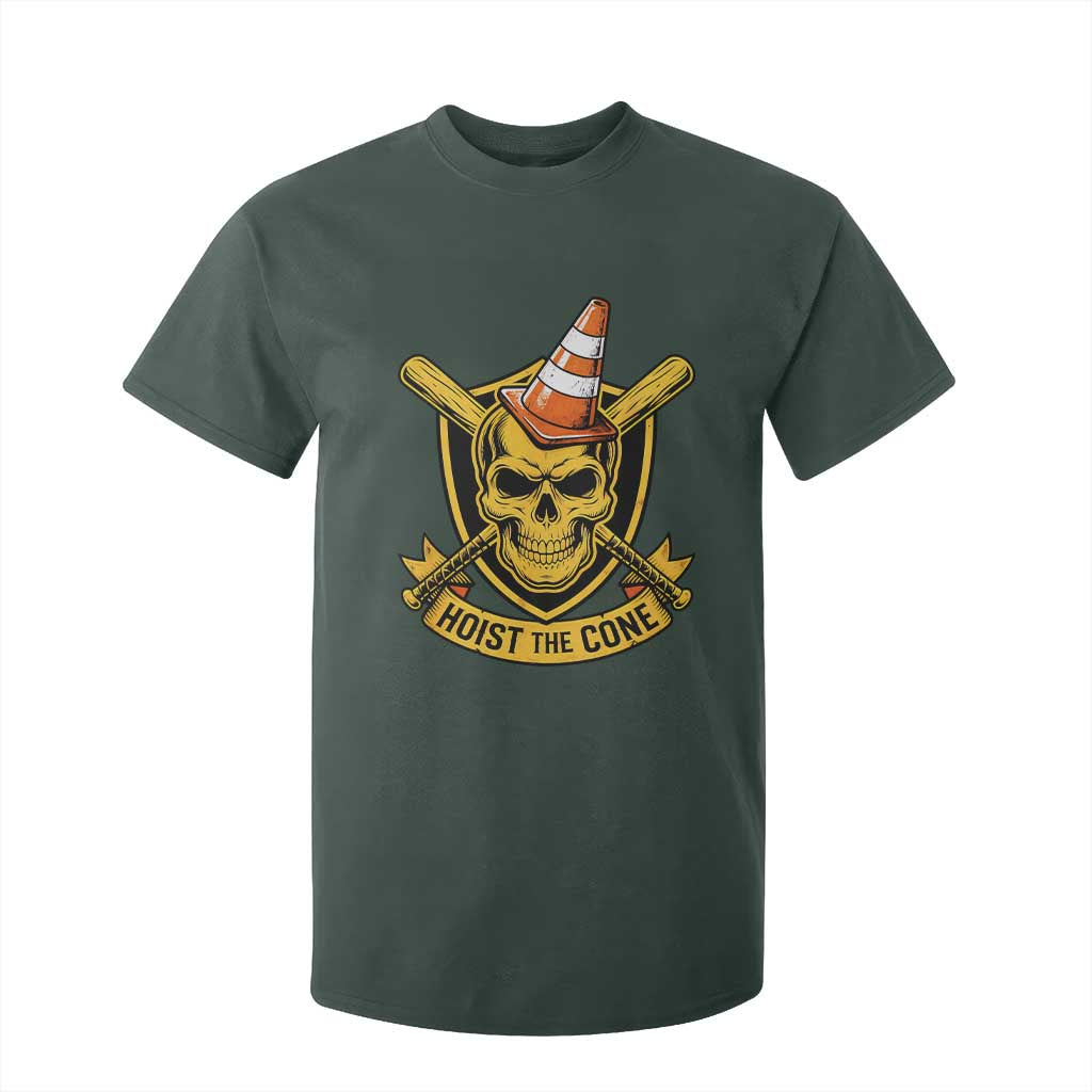 Funny Hoist The Cone Skull T Shirt For Kid IYKYK Meme Gritty Victory Celebration Sports Fan TS02 Dark Forest Green Print Your Wear