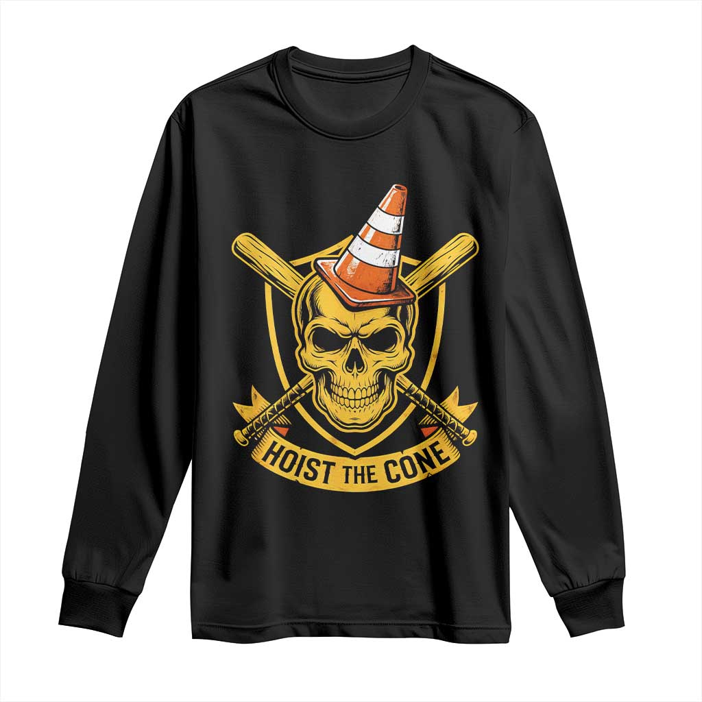 Funny Hoist The Cone Skull Long Sleeve Shirt IYKYK Meme Gritty Victory Celebration Sports Fan TS02 Black Print Your Wear