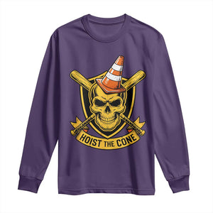 Funny Hoist The Cone Skull Long Sleeve Shirt IYKYK Meme Gritty Victory Celebration Sports Fan TS02 Purple Print Your Wear