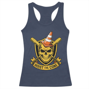 Funny Hoist The Cone Skull Racerback Tank Top IYKYK Meme Gritty Victory Celebration Sports Fan TS02 Navy Print Your Wear