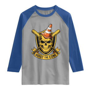 Funny Hoist The Cone Skull Raglan Shirt IYKYK Meme Gritty Victory Celebration Sports Fan TS02 Sport Gray Royal Print Your Wear