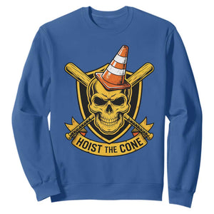 Funny Hoist The Cone Skull Sweatshirt IYKYK Meme Gritty Victory Celebration Sports Fan TS02 Royal Blue Print Your Wear