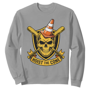 Funny Hoist The Cone Skull Sweatshirt IYKYK Meme Gritty Victory Celebration Sports Fan TS02 Sport Gray Print Your Wear