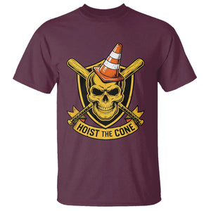 Funny Hoist The Cone Skull T Shirt IYKYK Meme Gritty Victory Celebration Sports Fan TS02 Maroon Print Your Wear