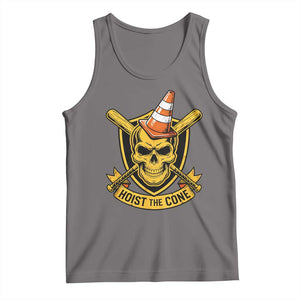 Funny Hoist The Cone Skull Tank Top IYKYK Meme Gritty Victory Celebration Sports Fan TS02 Deep Heather Print Your Wear