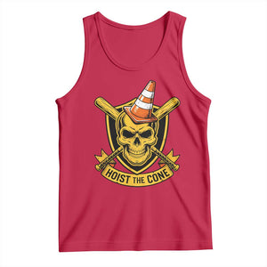 Funny Hoist The Cone Skull Tank Top IYKYK Meme Gritty Victory Celebration Sports Fan TS02 Red Print Your Wear