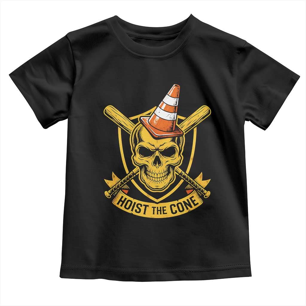 Funny Hoist The Cone Skull Toddler T Shirt IYKYK Meme Gritty Victory Celebration Sports Fan TS02 Black Print Your Wear