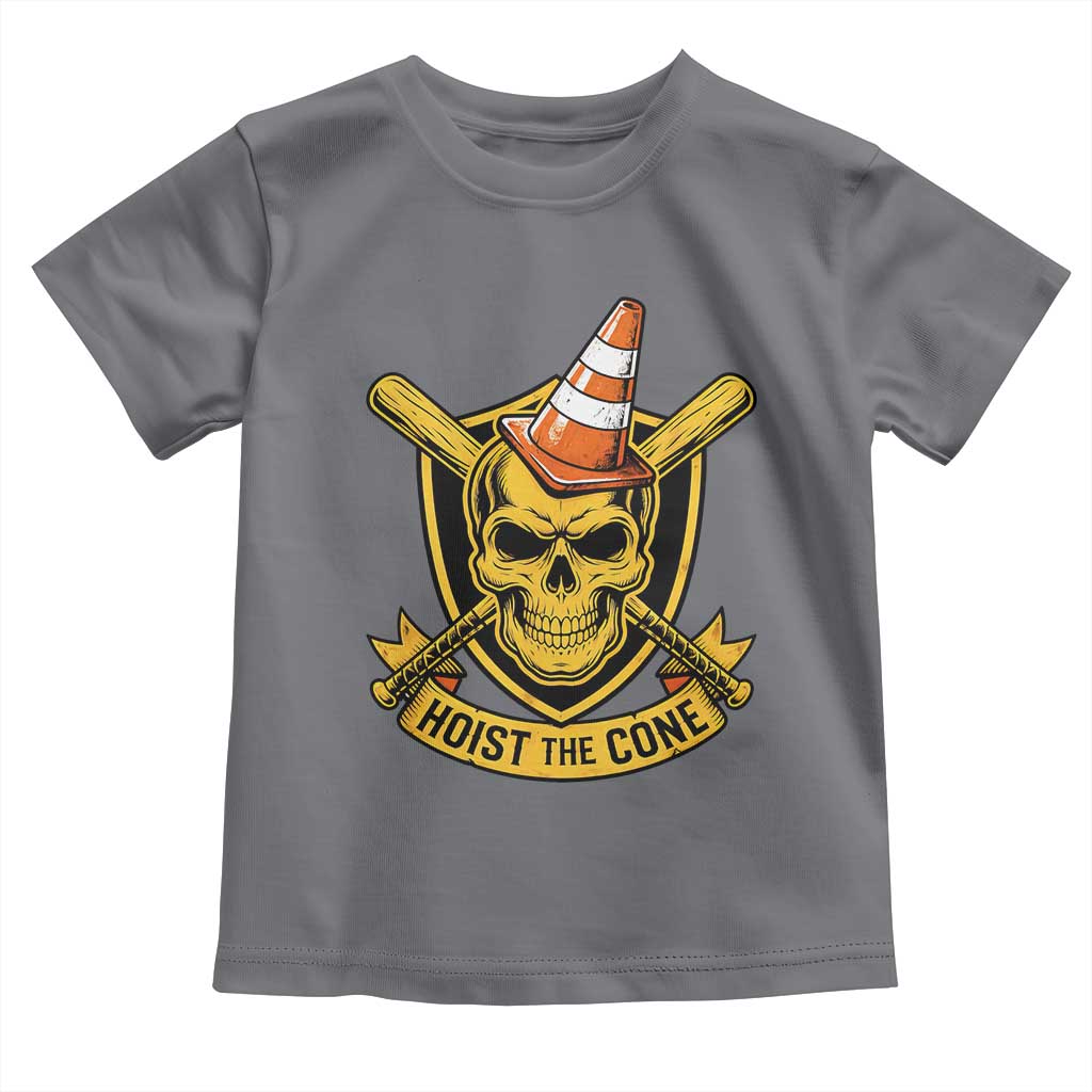 Funny Hoist The Cone Skull Toddler T Shirt IYKYK Meme Gritty Victory Celebration Sports Fan TS02 Charcoal Print Your Wear