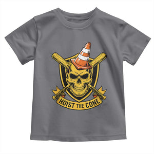 Funny Hoist The Cone Skull Toddler T Shirt IYKYK Meme Gritty Victory Celebration Sports Fan TS02 Charcoal Print Your Wear