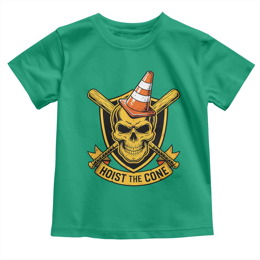Funny Hoist The Cone Skull Toddler T Shirt IYKYK Meme Gritty Victory Celebration Sports Fan TS02 Irish Green Print Your Wear