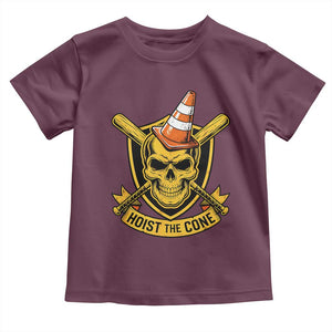 Funny Hoist The Cone Skull Toddler T Shirt IYKYK Meme Gritty Victory Celebration Sports Fan TS02 Maroon Print Your Wear