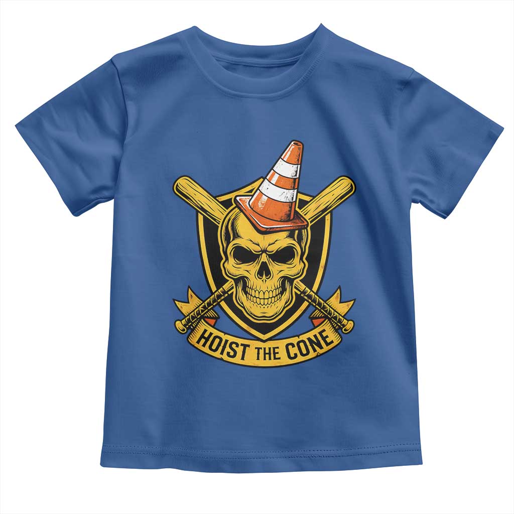 Funny Hoist The Cone Skull Toddler T Shirt IYKYK Meme Gritty Victory Celebration Sports Fan TS02 Royal Blue Print Your Wear