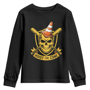 Funny Hoist The Cone Skull Youth Sweatshirt IYKYK Meme Gritty Victory Celebration Sports Fan TS02 Black Print Your Wear