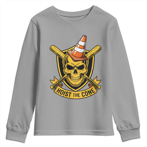 Funny Hoist The Cone Skull Youth Sweatshirt IYKYK Meme Gritty Victory Celebration Sports Fan TS02 Sport Gray Print Your Wear