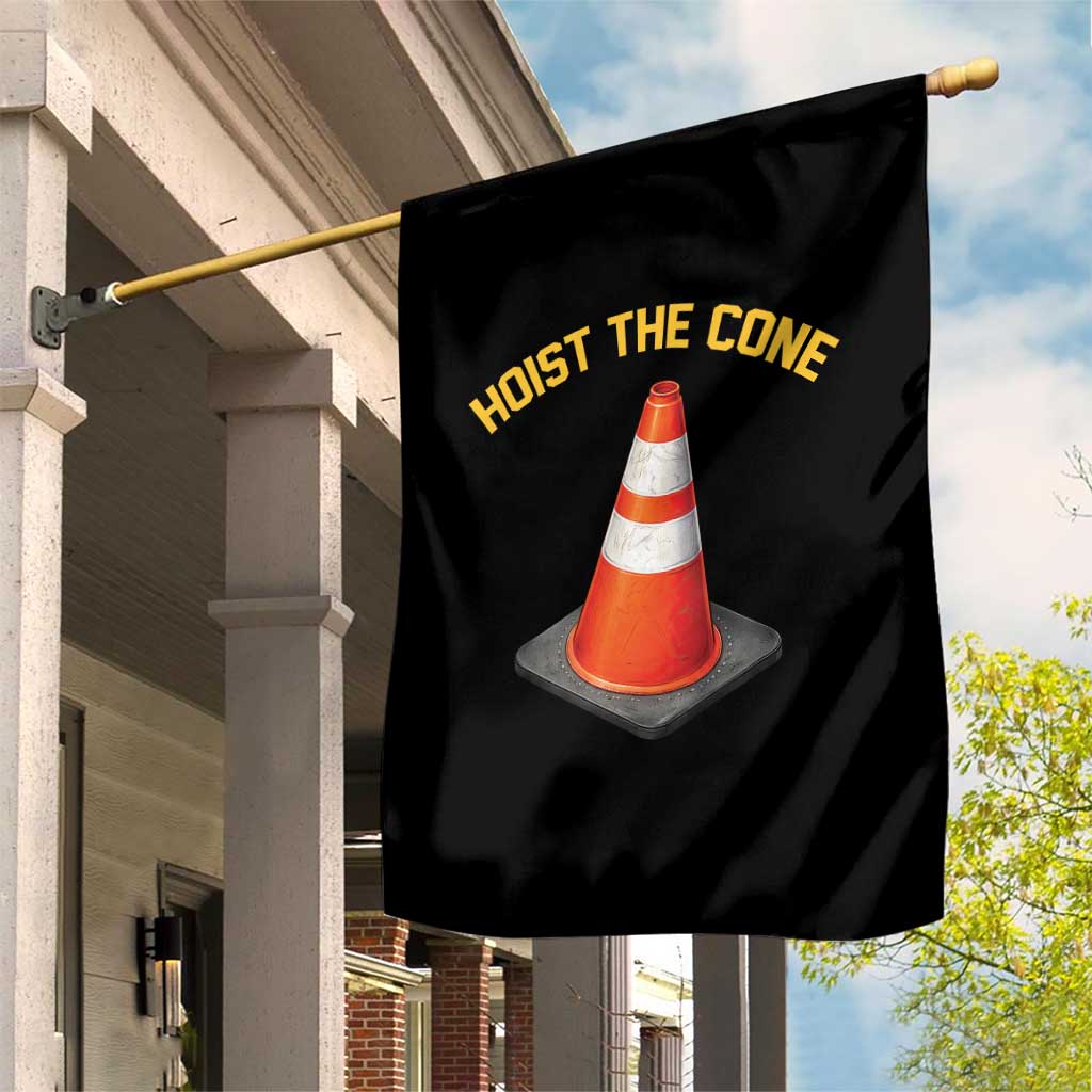 Vintage Hoist The Cone Victory Graphic Garden Flag Funny Baseball Fan Pride Celebration IYKYK Meme TS02 Print Your Wear