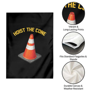 Vintage Hoist The Cone Victory Graphic Garden Flag Funny Baseball Fan Pride Celebration IYKYK Meme TS02 Print Your Wear