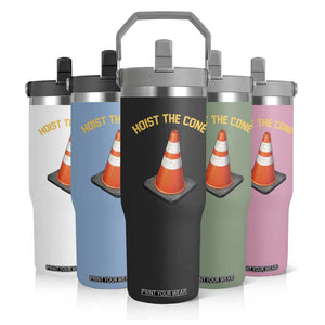 Vintage Hoist The Cone Victory Graphic Flip Straw Tumbler Funny Baseball Fan Pride Celebration IYKYK Meme TS02 Print Your Wear