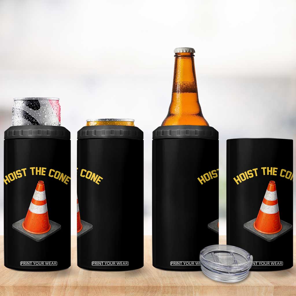Vintage Hoist The Cone Victory Graphic 4 in 1 Can Cooler Tumbler Funny Baseball Fan Pride Celebration IYKYK Meme TS02 Print Your Wear