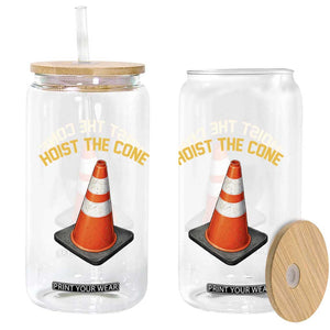 Vintage Hoist The Cone Victory Graphic Glass Can Funny Baseball Fan Pride Celebration IYKYK Meme TS02 Print Your Wear