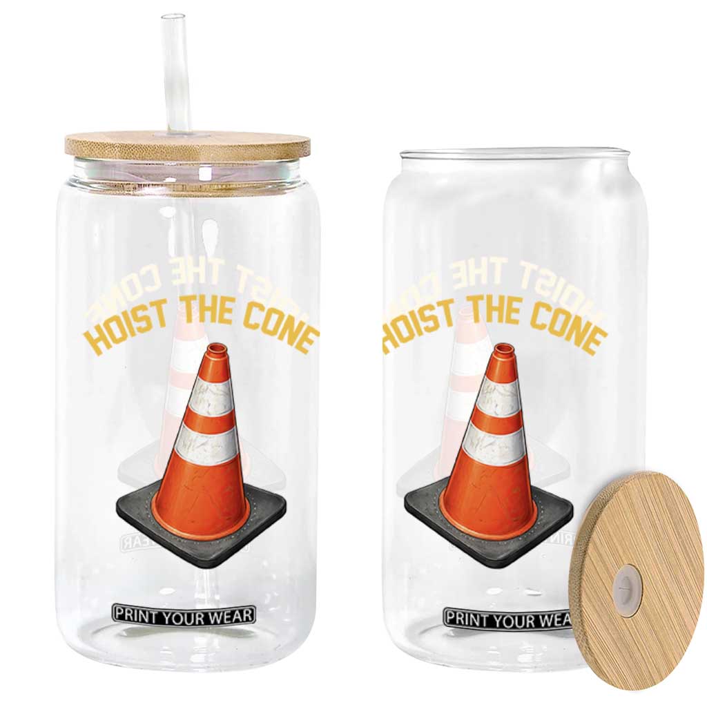 Vintage Hoist The Cone Victory Graphic Glass Can Funny Baseball Fan Pride Celebration IYKYK Meme TS02 Print Your Wear